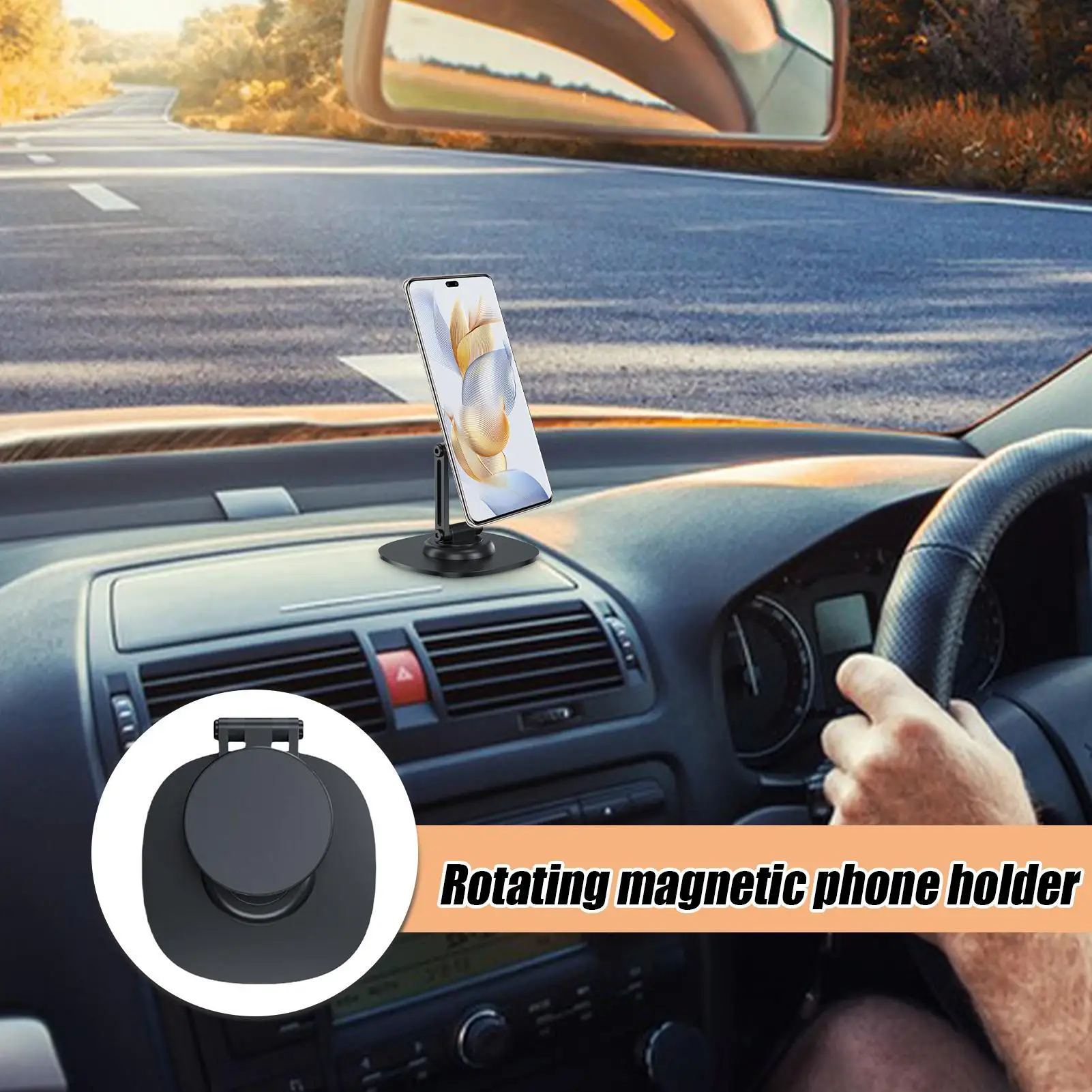 Cell Phone Desk Stand Magnetic Phone Holder Desktop Stand Bracket 360 Degree Rotating Adjustable Height Foldable Dock For Most