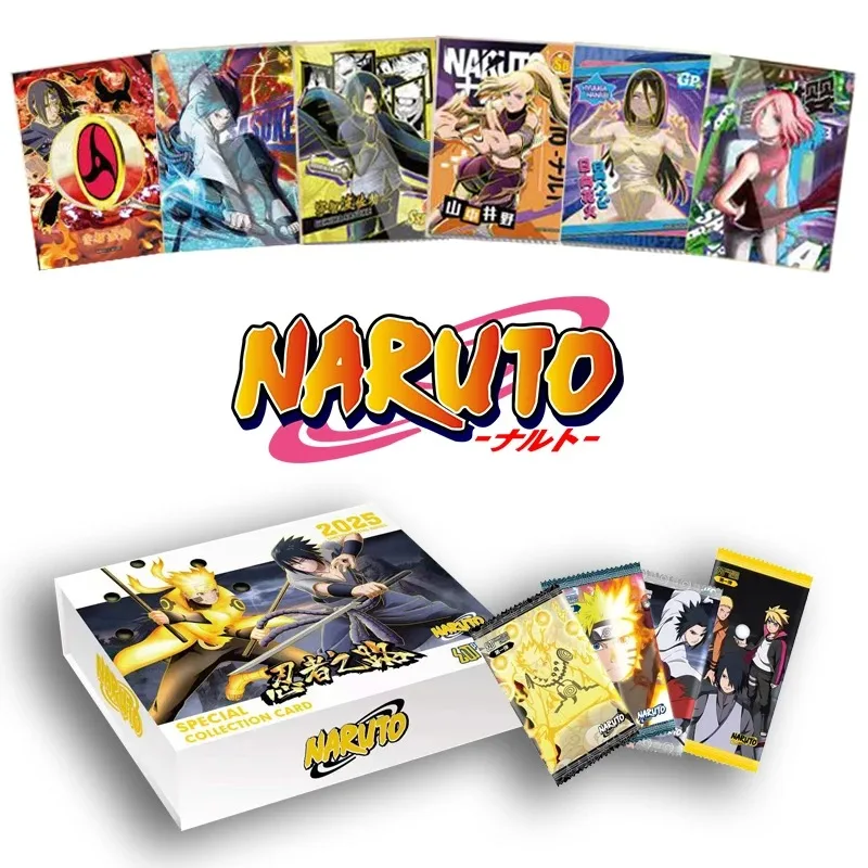 KAYOU Genuine Naruto Cards Box Anime Figure Card Booster Pack Sasuke Collection Flash Card Toy Birthday Christmas Gift for Kids