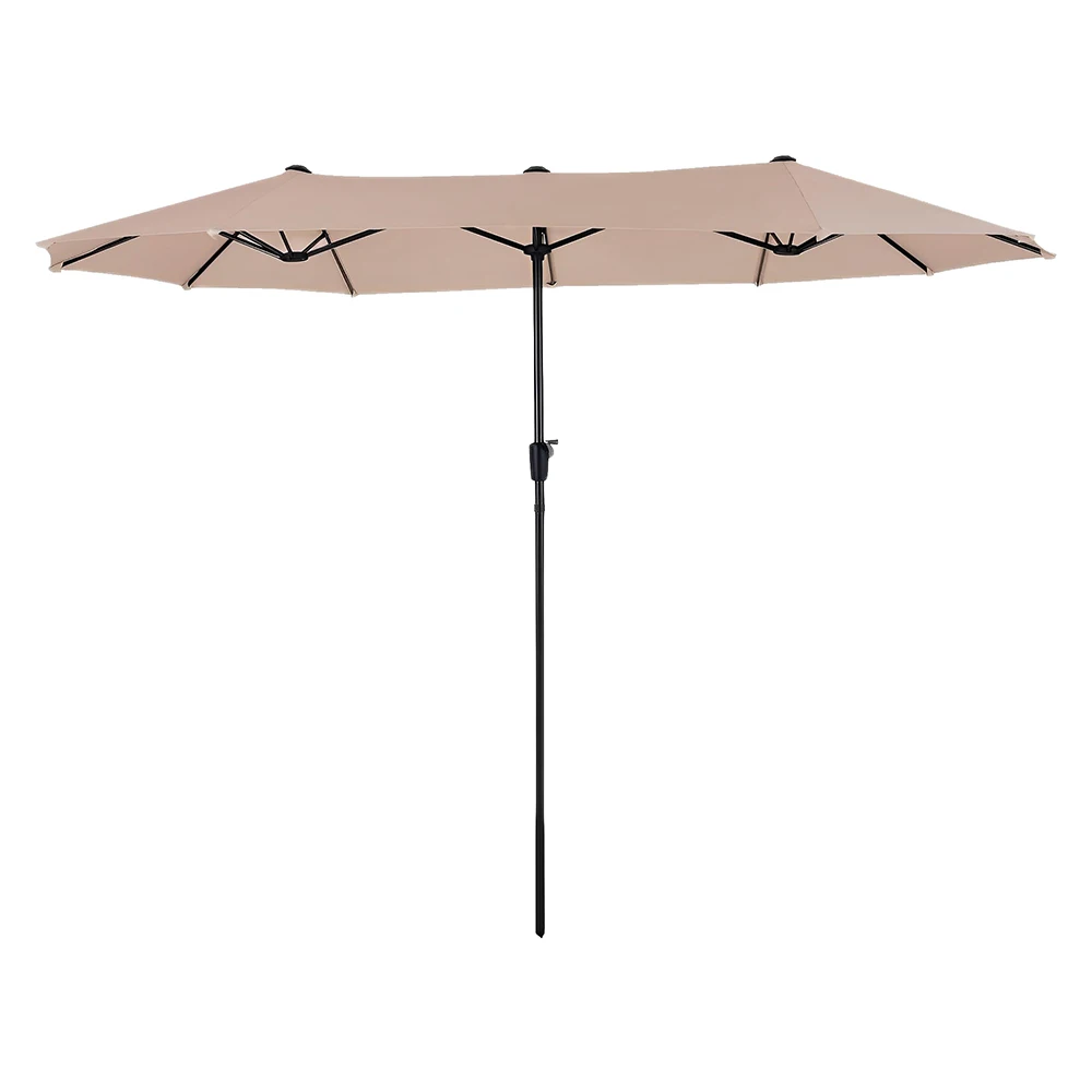 13 ft. Market No Weights Patio Umbrella 2-Side - Beige