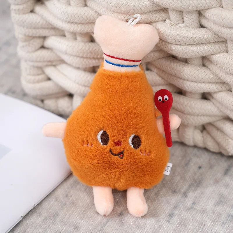 Cute Burger, Hot Dog, Chicken Leg, Plush Pendant, Small Doll, Backpack, Pendant, Keychain