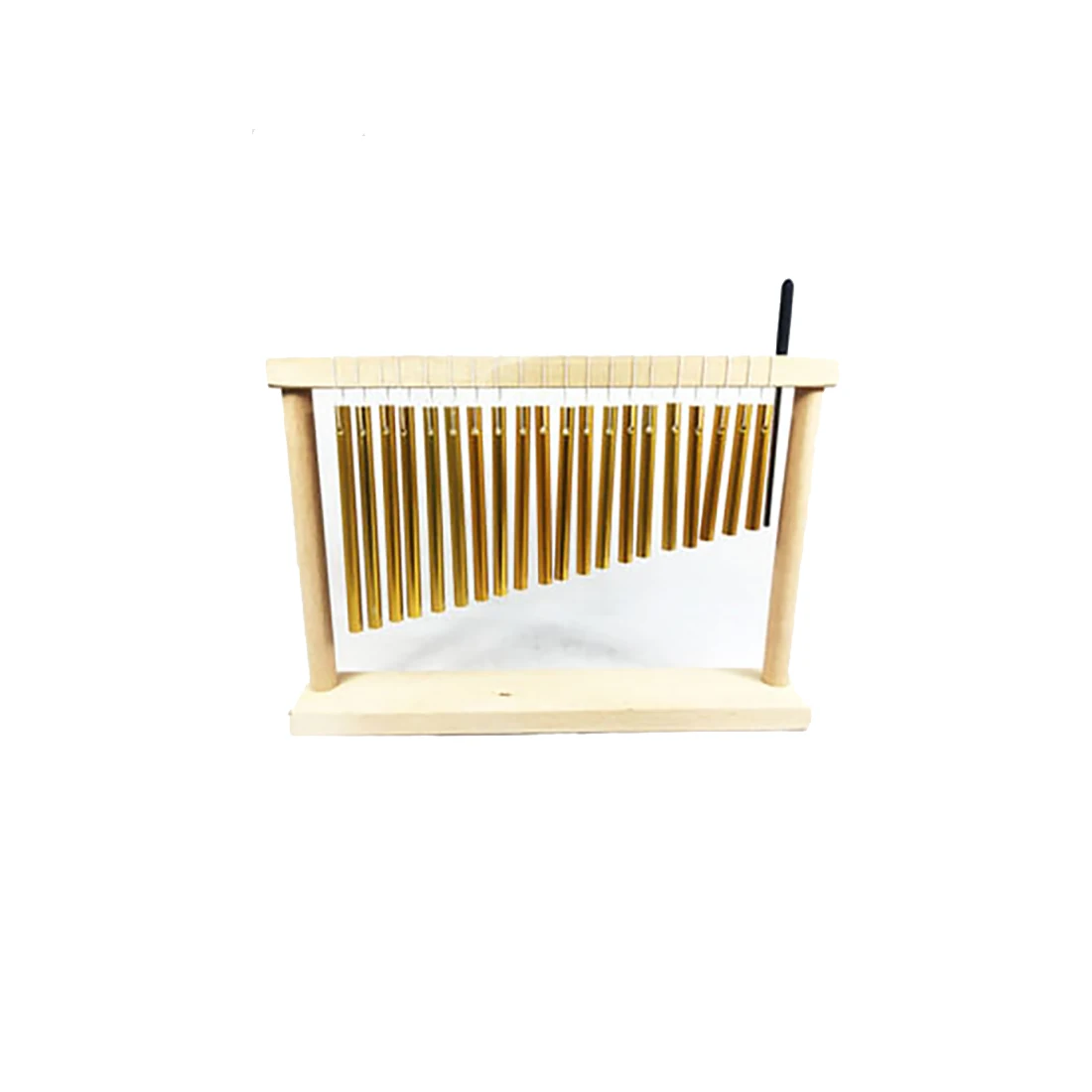 Wind Chime para Crianças 20 Notas Tubos de Alumínio Sólido Instrumento Orff Suporte de Madeira Ferramentas de Treinamento de Yoga, Brinquedos