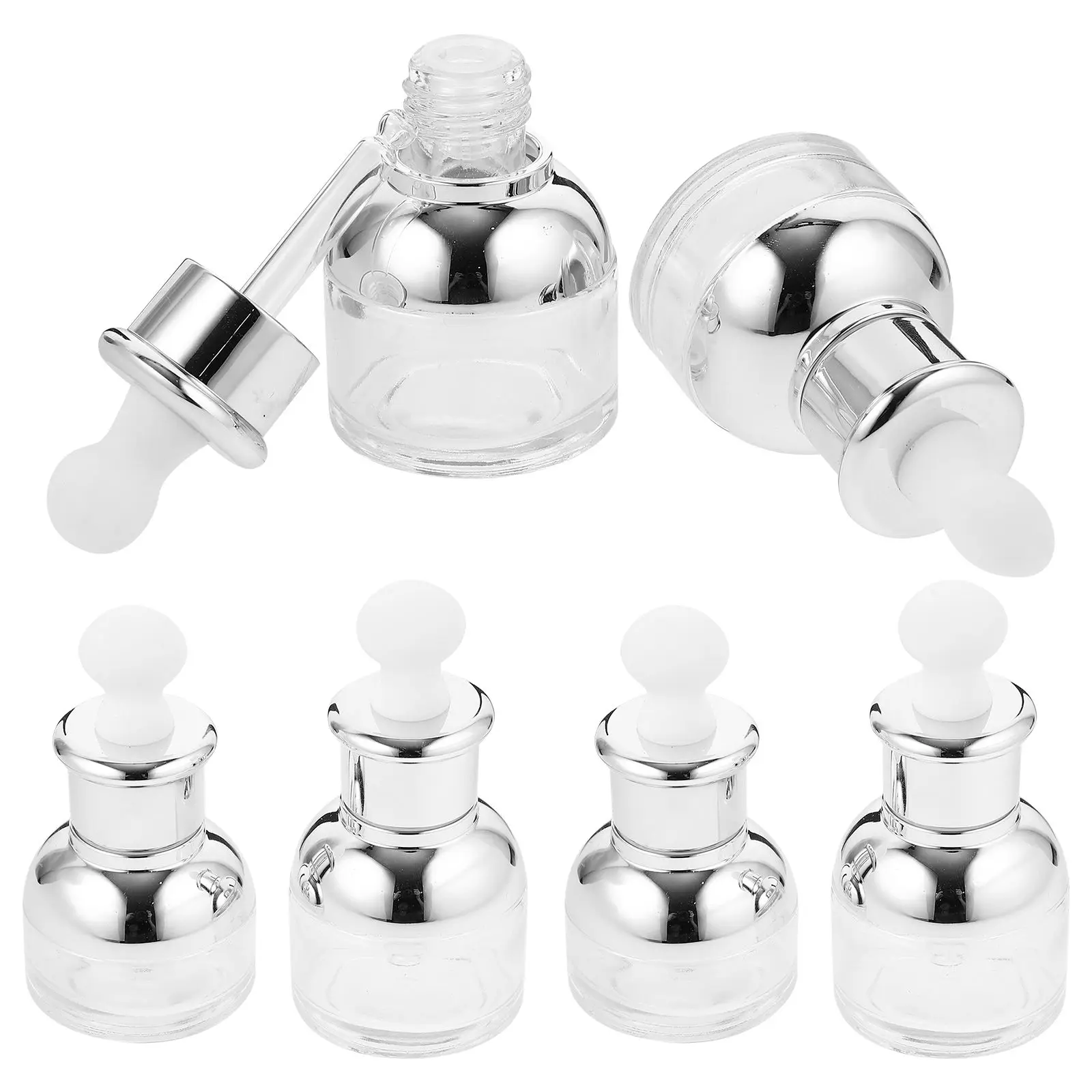 

6 Pcs Small Sample Empty Bottle Scent Cosmetic Liquid Travel Perfume Holder Portable Sub Glass