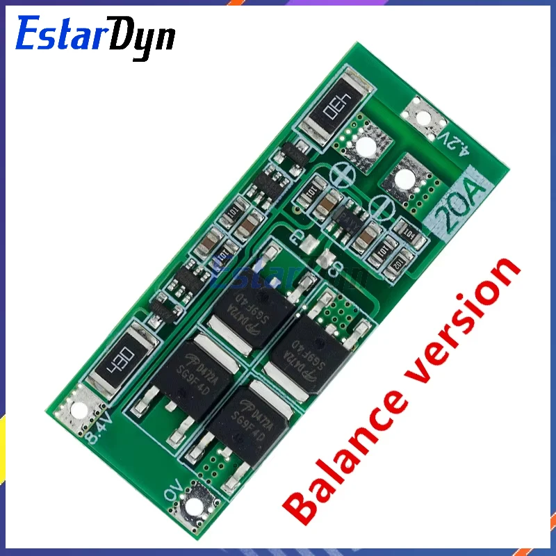 Estardyn 2S 20A 7,4 V 8,4 V 18650 tablica zabezpieczająca baterię litową/płytka BMS standardowa wersja balansowa