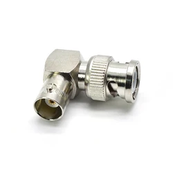 1pcs Q9 BNC Male Female 90 Degree Right Angle Connector BNC Male To BNC Female L-shaped Brass Nickel plated RF Coax Adapter