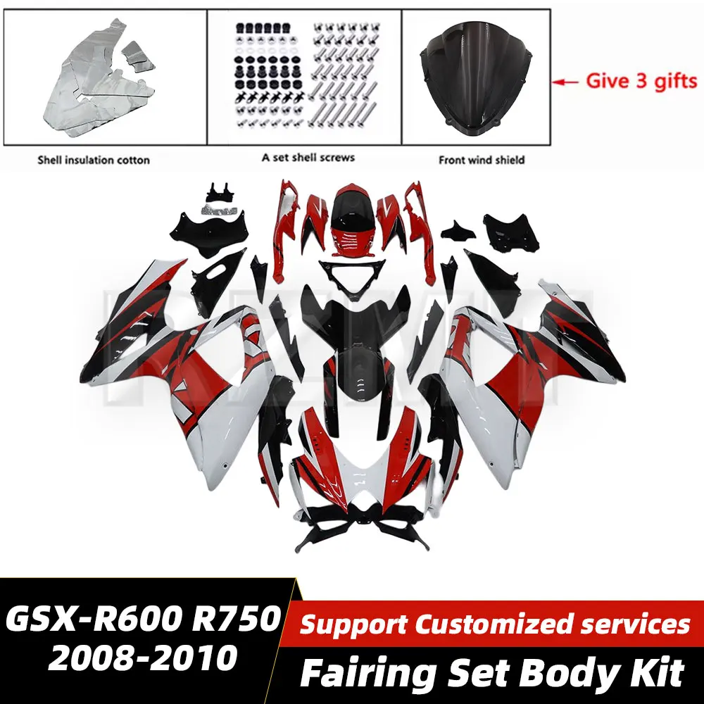 Для Suzuki GSX-R600 R750 2008-2010 K8 K9 K10 комплект обтекателя мотоцикла S0608-1002b комплект кузова пластиковый комплект кузова впрыск корпуса