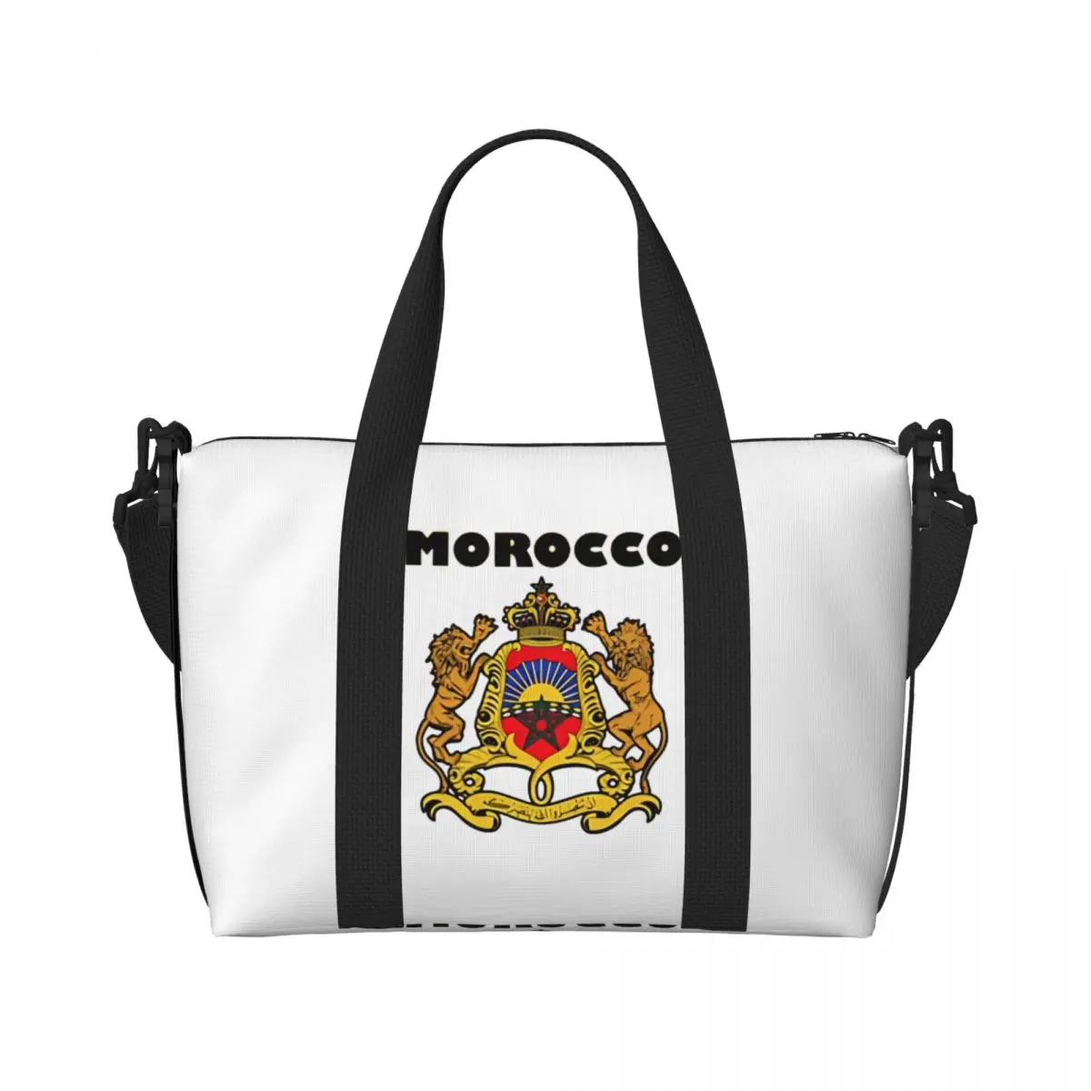 

Дорожная сумка с эмблемой льва Марокко, тренировочная сумка для спортзала, дизайнерская сумка для мужчин и женщин, большая вместительная забавная спортивная сумка для фитнеса, сумка для выходных