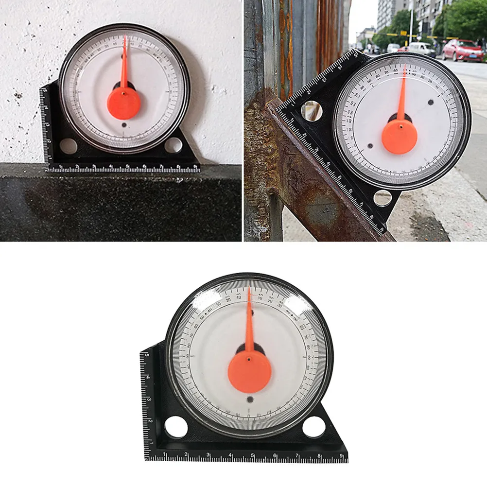 2Pcs Angle Finder Water Level Ruler High Precision Pointer Type Inclinometer Protractor for Construction Woodworking Tile Fixing