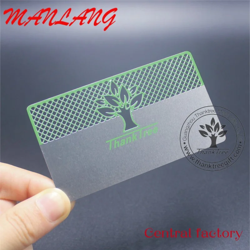 Custom  anufacture hol logo hollo out etal atte bla busins card