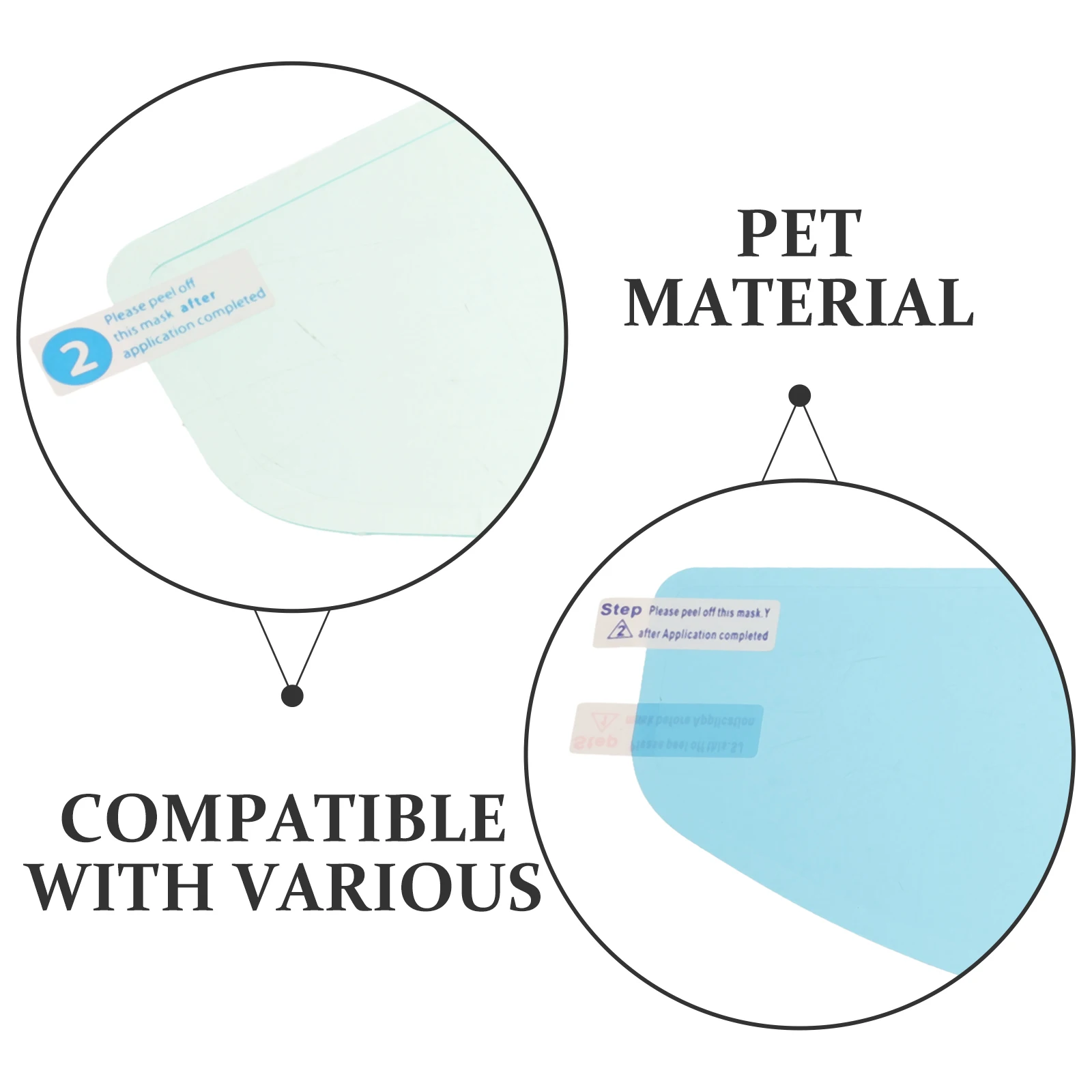 

2pcs Anti Fog Film Motorcycle Rain Shield Film Replacement Lens Protection Universal Fit For Most Helmets Clear