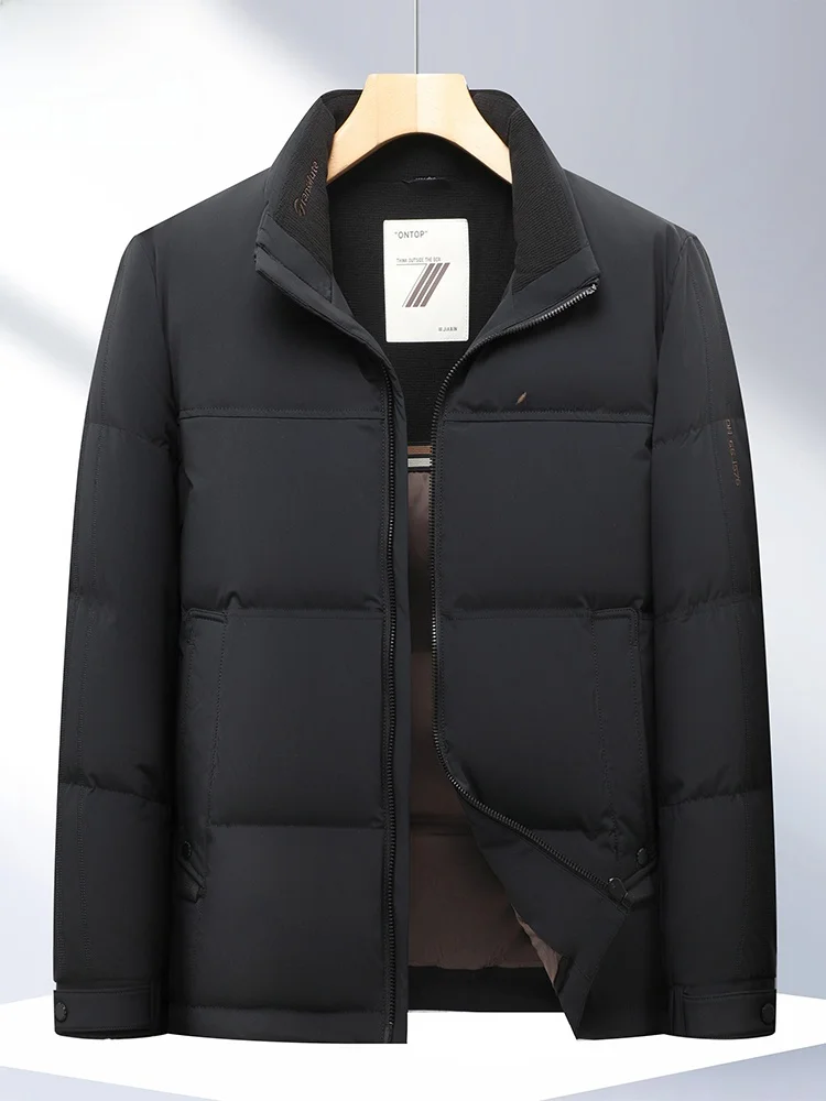 

Thiened White Du down Jaet для мужчин с воротником-стойкой, теплая повседневная зимняя одежда TUCANO, современное пальто на молнии