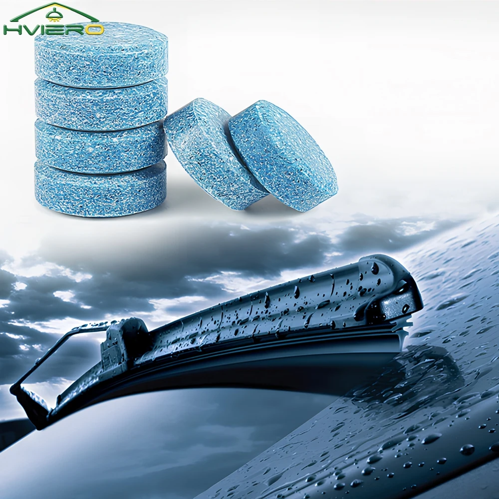 4/20/100X Car Vehicles Windshield Solid Soap Piece Window Auto Glass Washing Cleaning Paint Protective Foil Effervescent Tablets