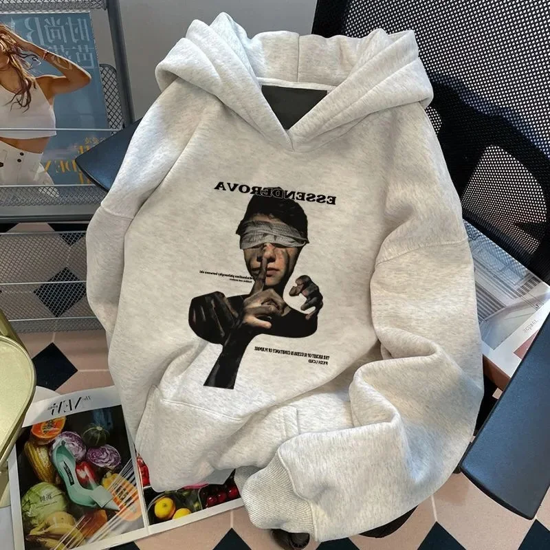 

plus Size 300 Pou Hoodie Women's Casual Loose Outerwear Korean Sle Autumn Winter Faion for Plump MM Age Reduction