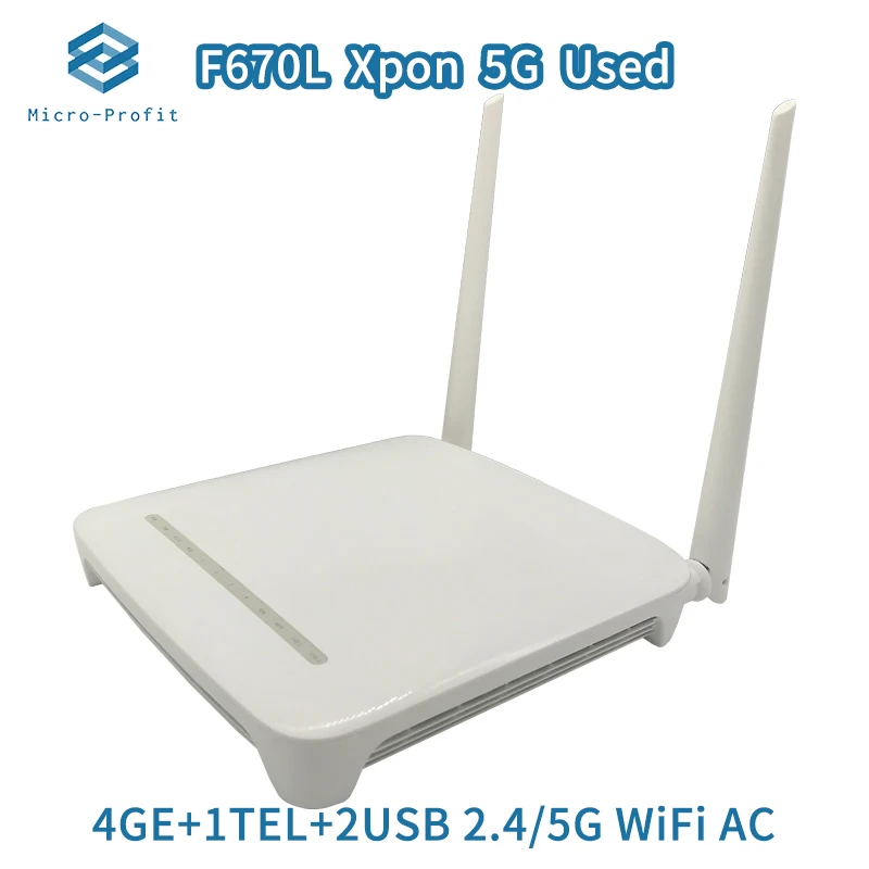 

FTTH H2 XPON ONU EPON GPON ONT Dual Band WiFi 4GE+1TEL+2USB 2.4/5G AC Secondhand No Power Optical Fiber Router Xpon