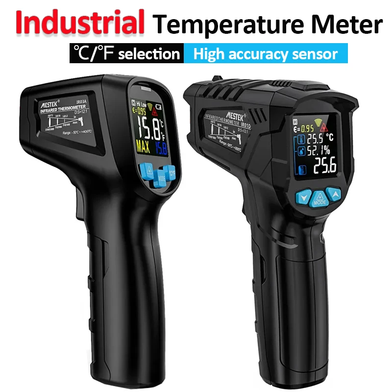 Industrial Laser Temperature Meter Professional High Precision Non-Contact Infrared Thermometer Handheld LCD Digital Thermometer