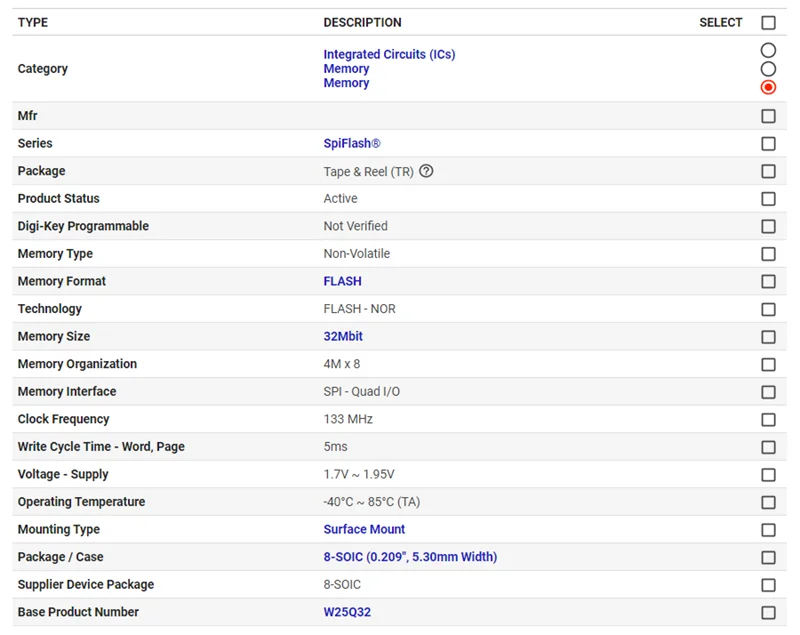 10 قطعة/الوحدة جديد الأصلي W25Q32JWSSIQ W25Q32 فلاش-ولا الذاكرة IC 32Mbit SPI-Quad I/O 133 MHz 8-SOIC #4
