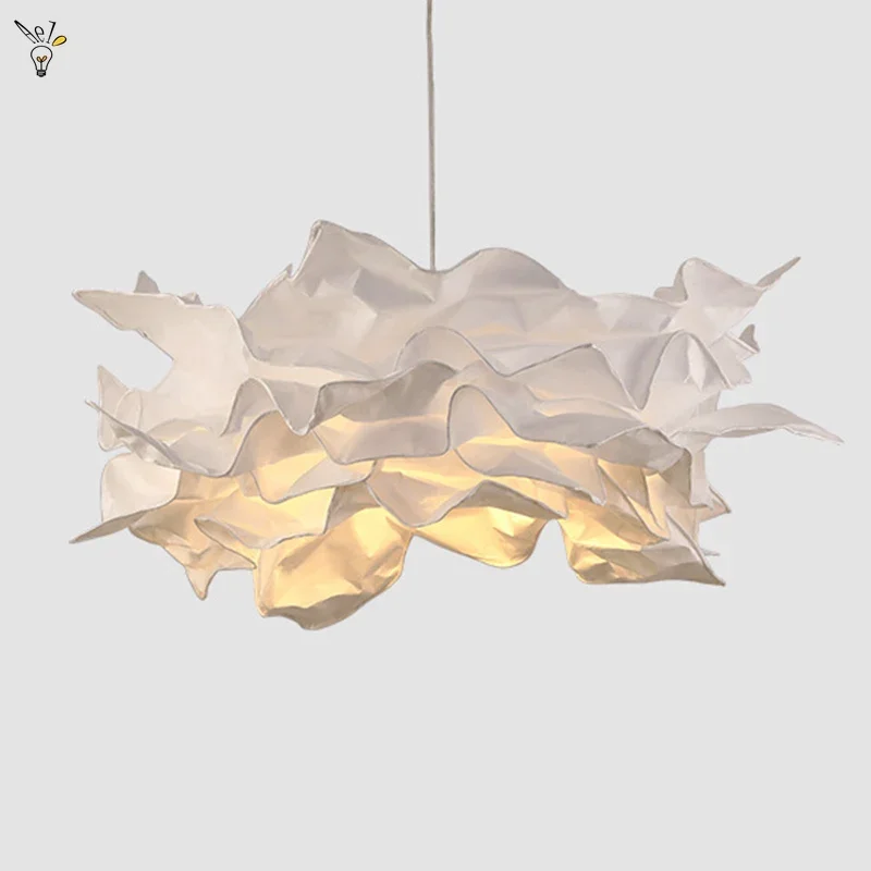 Creative DIY Paper Clouds Pendant Lights Modern Living Room Decor Simple Hanglamp Bedroom Light Fixtures Cafe Restaurant Lights