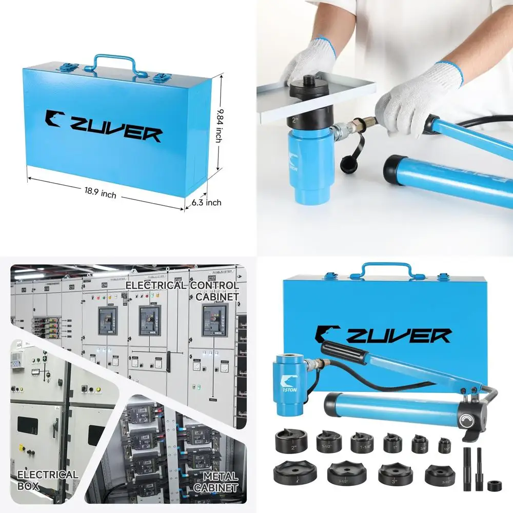 

Гидравлический пробивной комплект на 15 тонн, 10 матриц для раскалывания отверстий, для труб диаметром 1/2-4 дюйма, высокопроизводительный пробойник для стали, нержавеющей стали и пластика