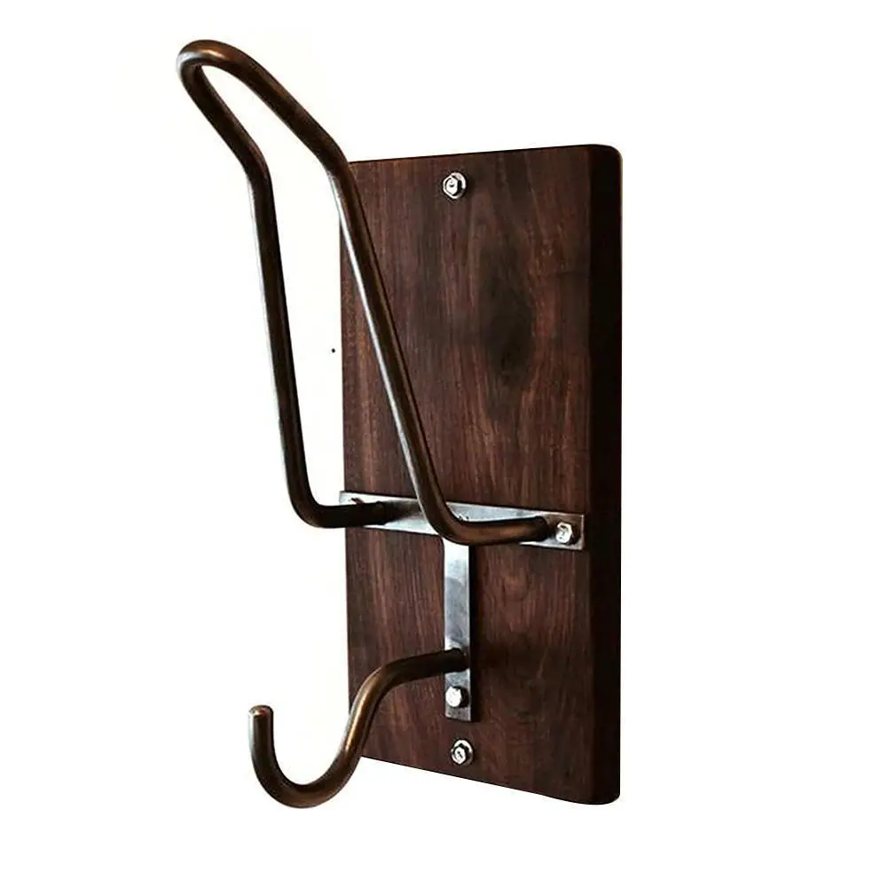 Mosquetón de anillo de hierro sin recubrimiento, estante para casco de motocicleta, gancho Jaket, hebillas de madera, ganchos, cinturones, precio barato