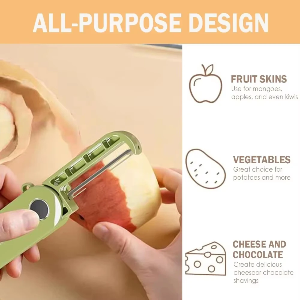 Mini Portable Fruit Knife Multifunctional Stainless Steel Peeler Household Kitchen Vegetable Peeler Folding Paring Knife