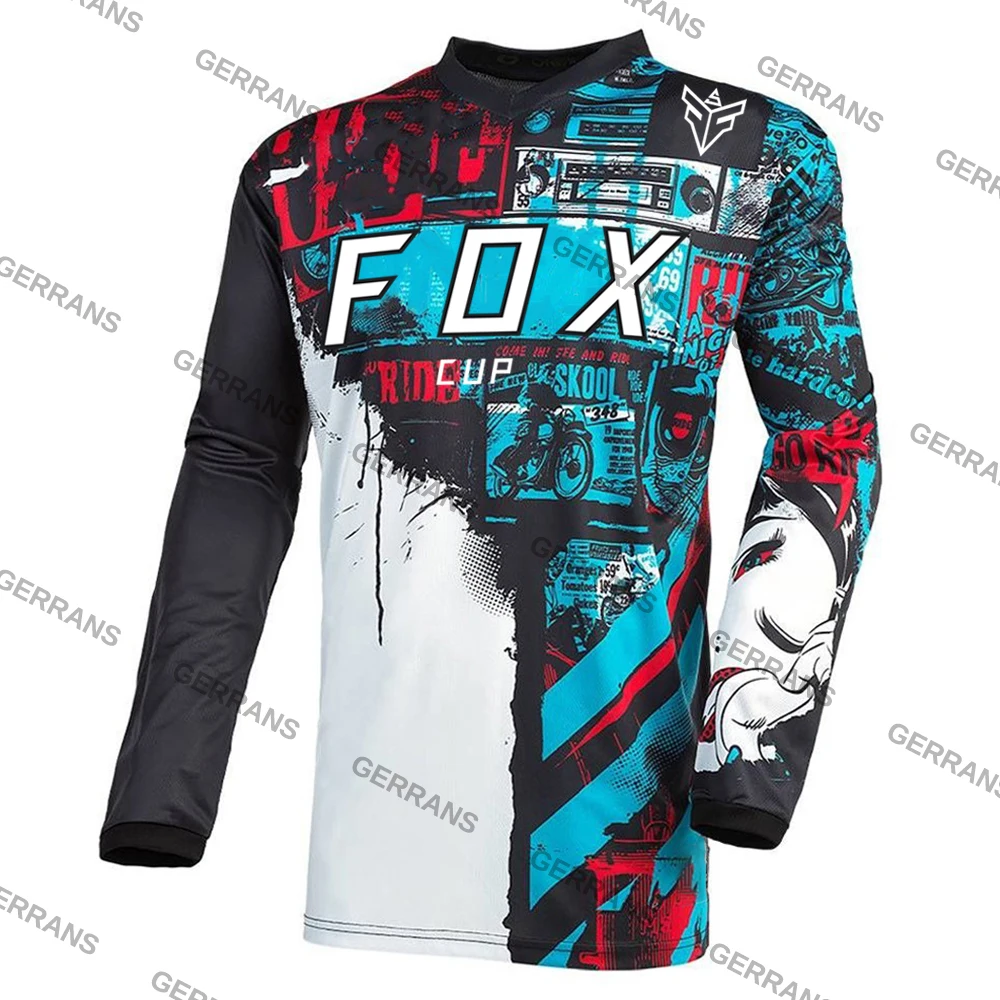 2024 Motocross Jersey Mtb Downhill Jeresy Cycling Mountain Bike DH Maillot Ciclismo Hombre Quick Dry Jersey Fox Cup Jersey