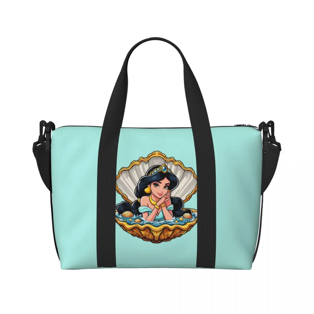 

Custom Aladdin Tote Bag Women Large Capacity Musical Fantasy Film Gym Beach Travel Bags