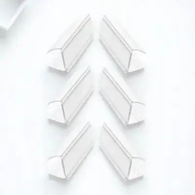 

6pcs Price Tag Holders Clear Acrylic Shelf Labels 8cm Long 2 5cm Slot Supermarket Display Signs Stable Anti Slip