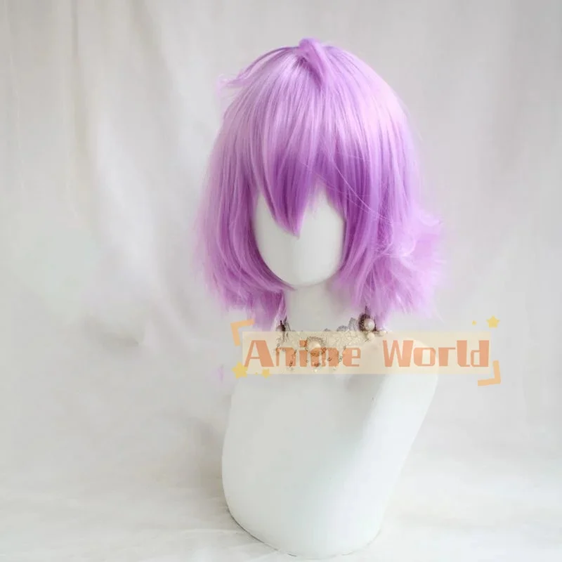 

Anime TouHou Project Komeiji Satori Cosplay Wig Short Synthetic Hair Heat Resistant Halloween Role Play Party Costume