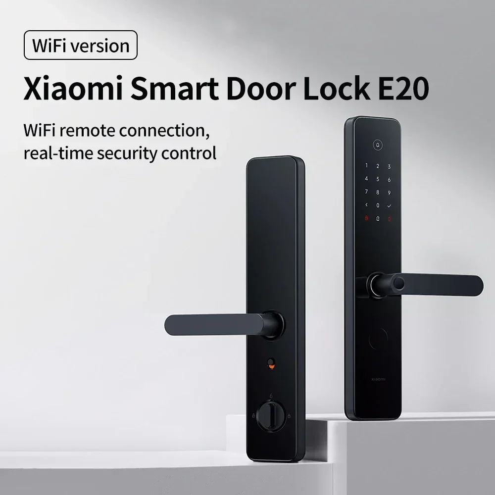 2023 NEW Xiaomi E20 WiFi Smart electronic lock Mijia APP Remote Monitoring Bluetooth 5.3 NFC Fingerprint Unlock Smart Doorbell