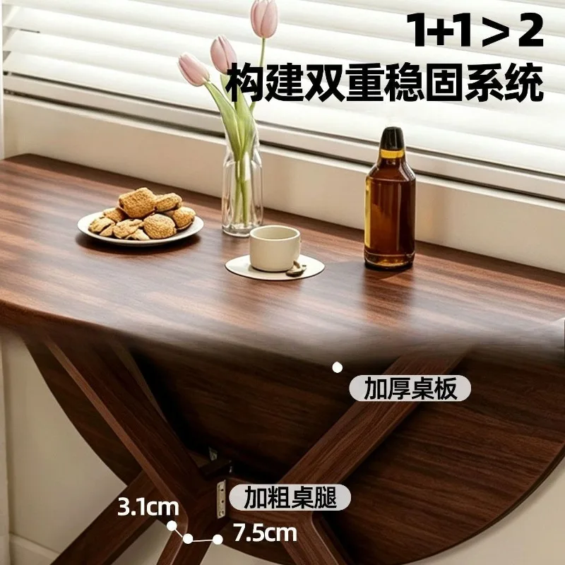 Foldable Chinese dining table Eating round folding table Dining table y