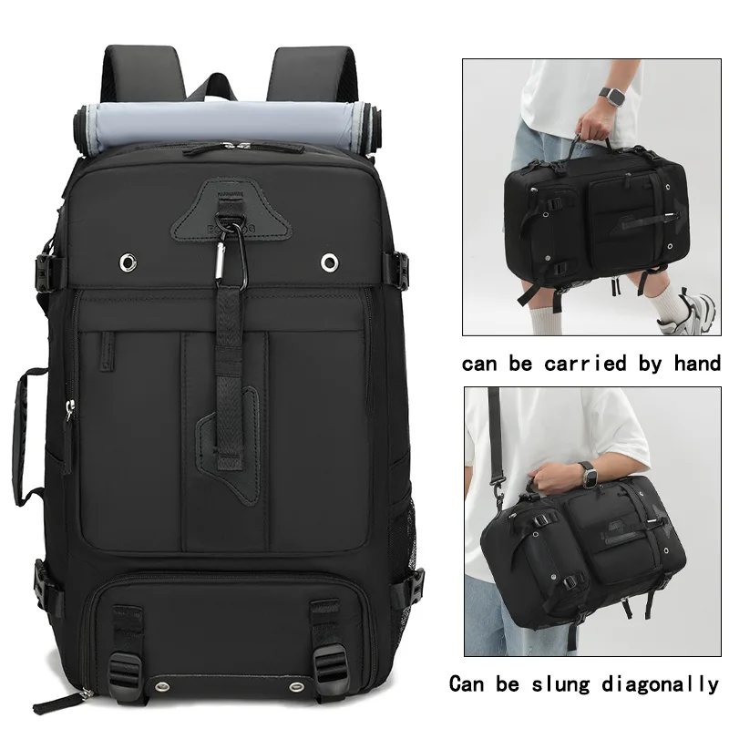 Reiserucksack, Handgepäck-Rucksack, robuste, umwandelbare Reisetasche, passend für 15,6-Zoll-Laptops für Männer und Frauen – Detail 1