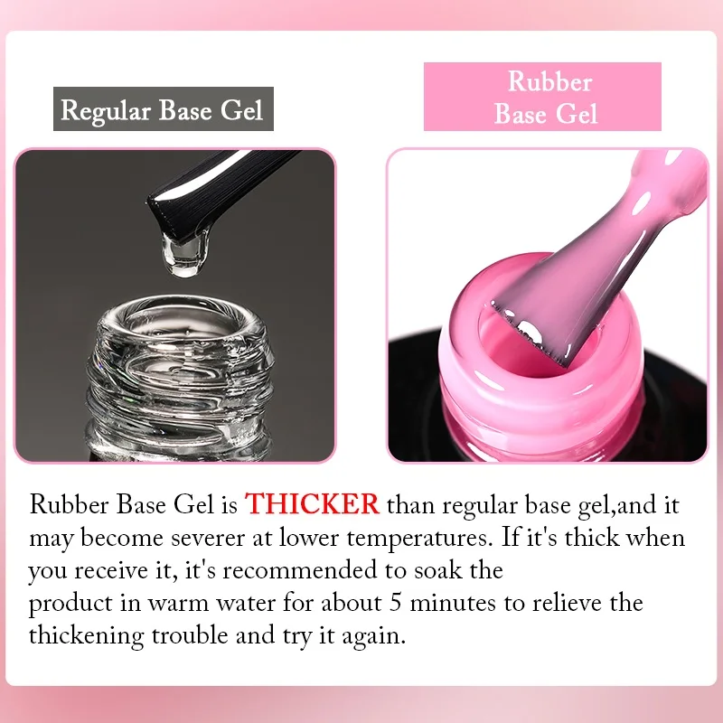 UR SUGAR 6 ชิ้น Jelly ฐานยางเจลยางด้านล่างสีไม่จําเป็นต้องเจลสีโปร่งใส & Textured Finish Soak Off UV เจลชุด