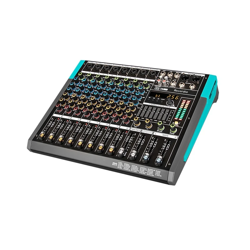 Professional Audio Mixer GAX-PA8 Channel Sound Board Console Mixing Desk System Interface Built-In 256 Reverb Effect EU Plug