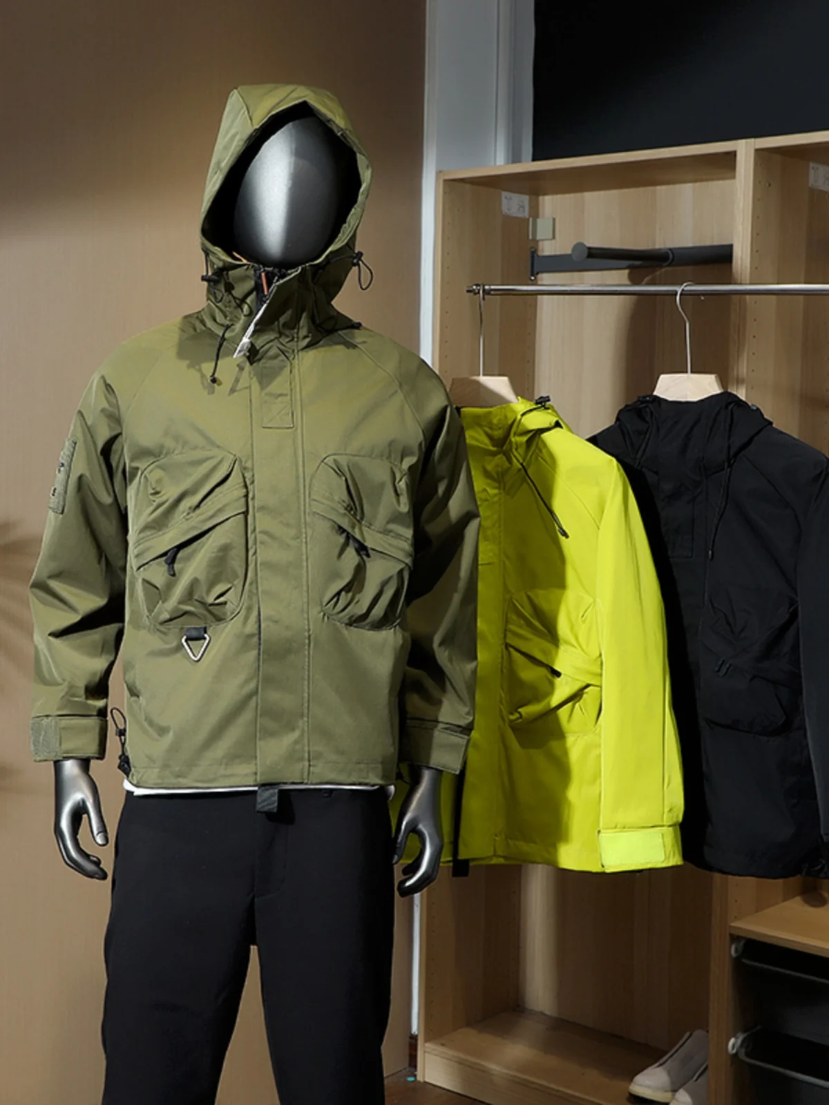 

Ветрозащитная уличная куртка Urban Fashion с капюшоном для пар, приталенный крой, длинный рукав, повседневная рабочая одежда, весна-осень