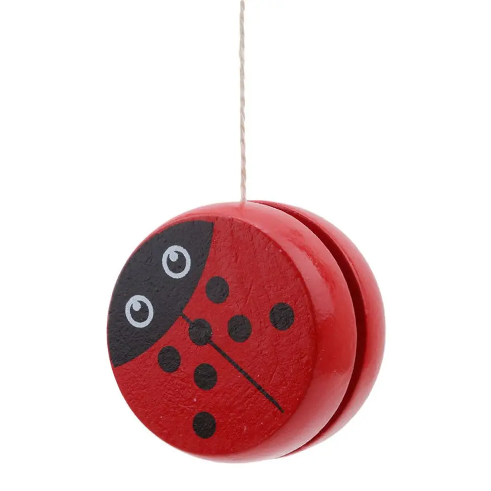 Creative   Wooden For Children Yo-Yo Yo Yo ball Ladybug Yoyo