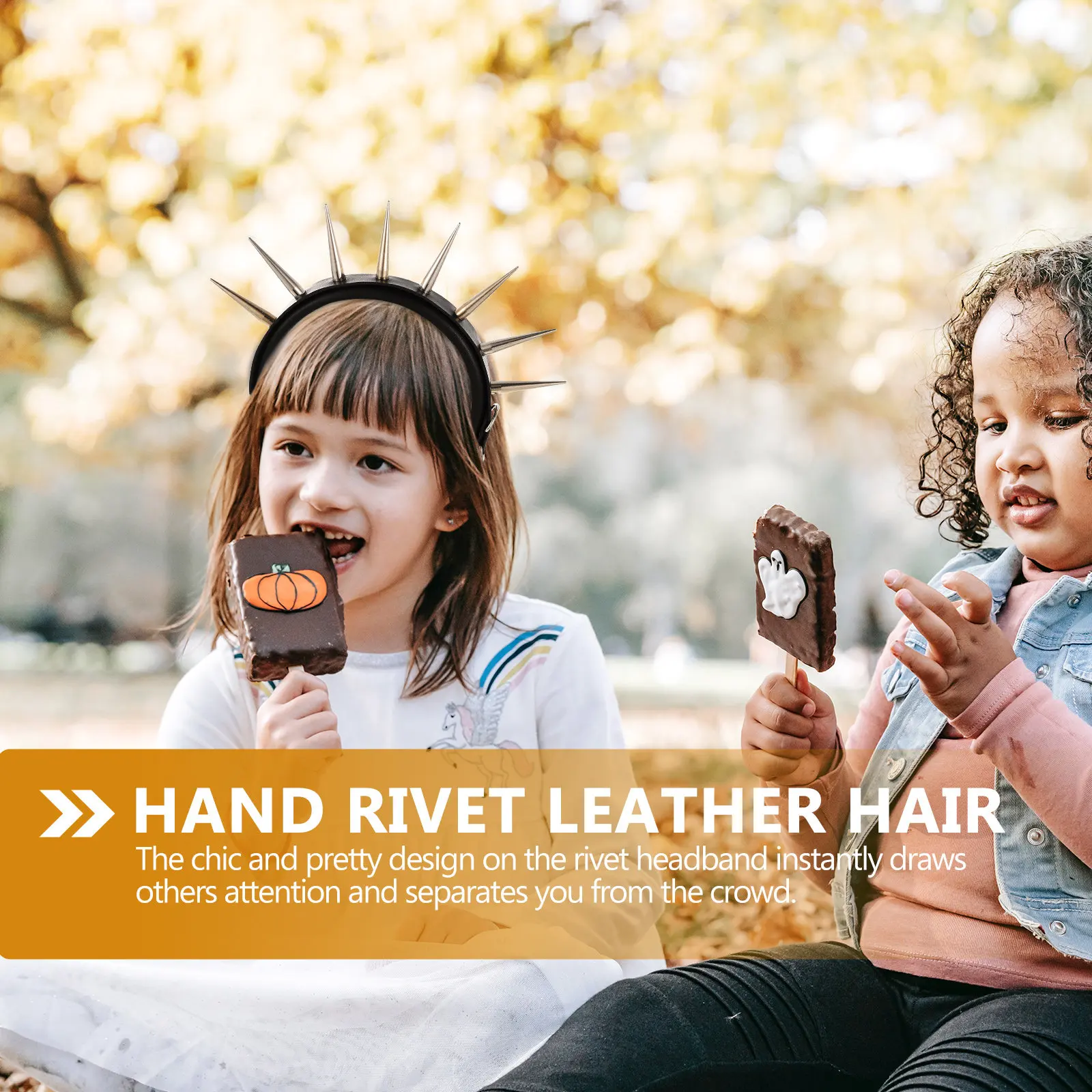 Rivet Headband for Women – Lightweight Chic Hair Band for Party, Cosplay & Festival Costume Accessory