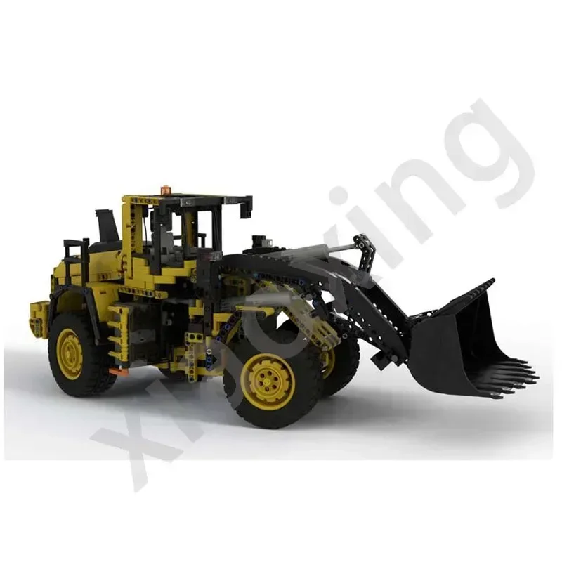MOC-125288 Trasporto di carico Pala gommata Escavatore da città Dozer Building Blocks Modello 1970 Parti Ragazzi Bambini Compleanno Giocattolo Regali