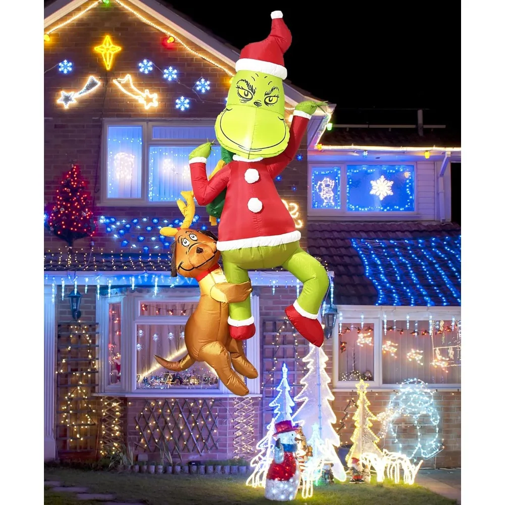 

8FT Christmas Inflatables Decorations Lights, Outdoor Christmas Decorations Blow Up with Strings hang for Indoor Outdoor Yard