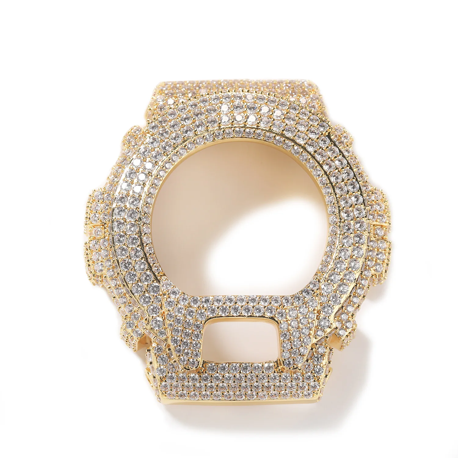 Hip Hop 5A+ CZ Stone Paved Bling Iced Out Watch Cases for Men Rapper Jewelry For DW-6900 Watch