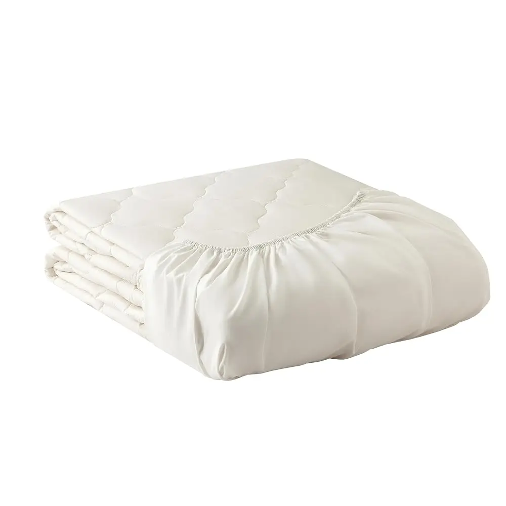 

Wool Mattr Protector, Mattr Cover With 100% Cotton Cover & Special Certificated Wool Filling, Bed Cover And Protector, Ecru