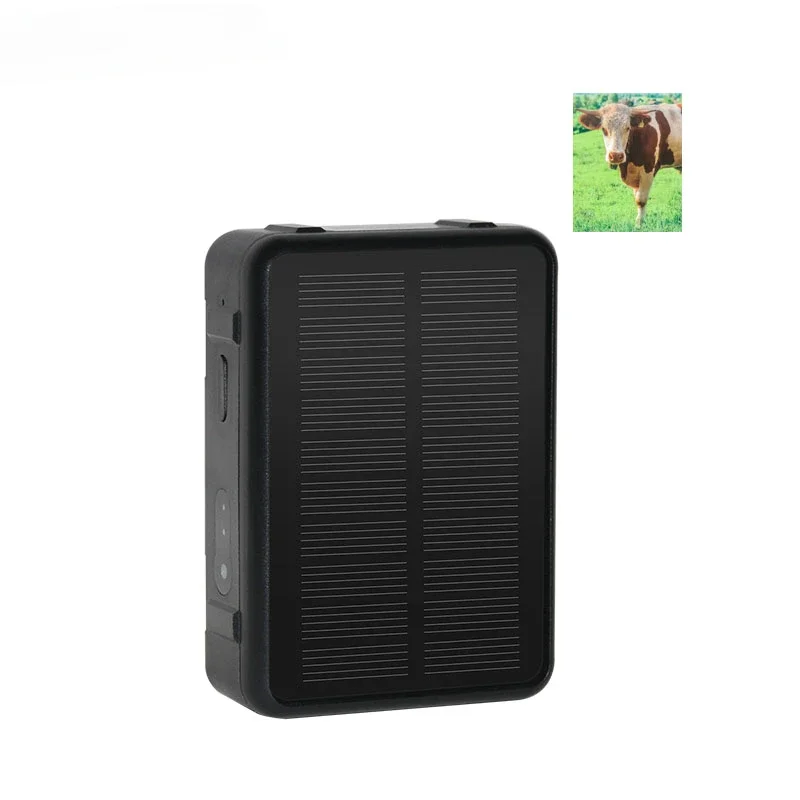 Solar Powered 4G GPS Tracker Waterproof Temperature Sensor Real Time Tracking Locator Device For Cow Sheep Cattle Horse Camel