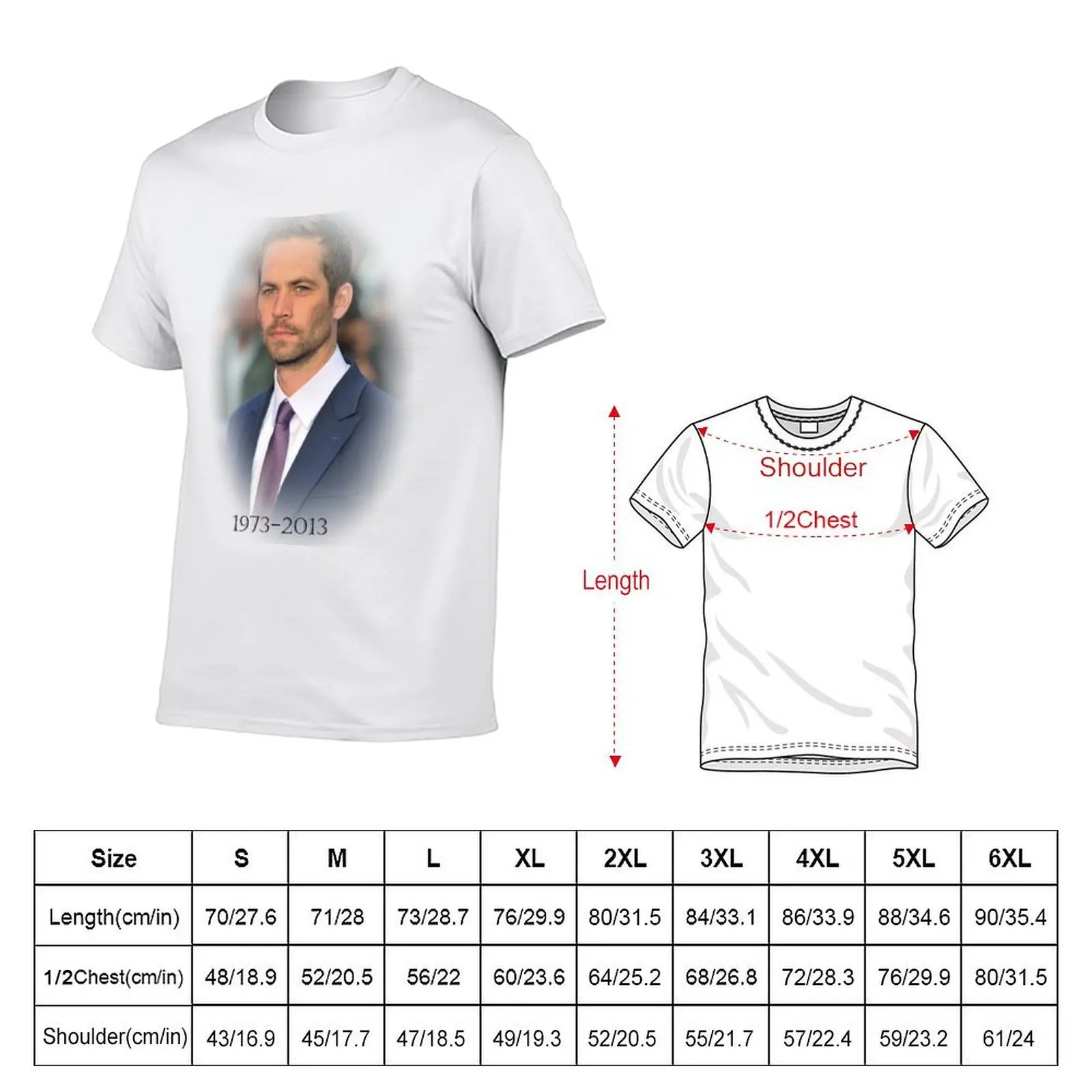 Paul Walker 1973-2013 T-Shirt cotton t shirt man man t shirts cotton anime tshirt T-shirt