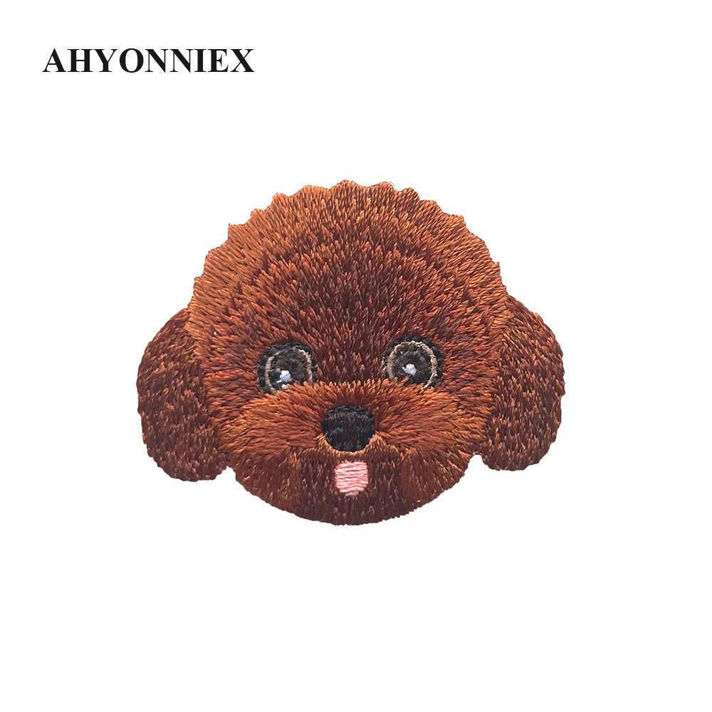 

1 Piece Embroidered Small Poodle Design Patch Cute Iron On Patch for Clothing Jeans Jacket Decoration