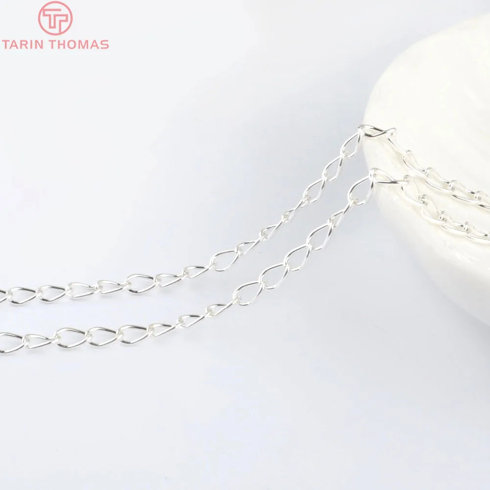 (5877) 5 Meter width:3.2MM Iron Necklace End Chains Extended Chains Diy Jewelry Findings Accessories Wholesales