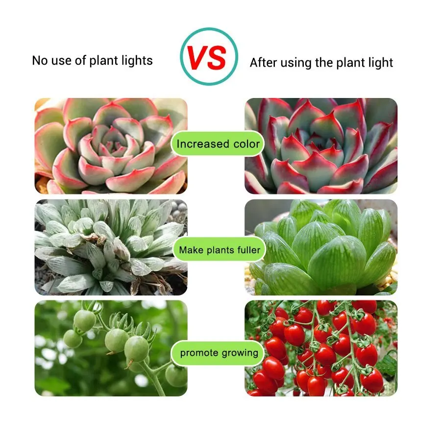 1-3 متر USB نمو النبات LED 5 فولت بالطاقة الطيف الكامل مقاوم للماء رقاقة الدفيئة الشتلات و المائية زهرة الملحق الخفيفة