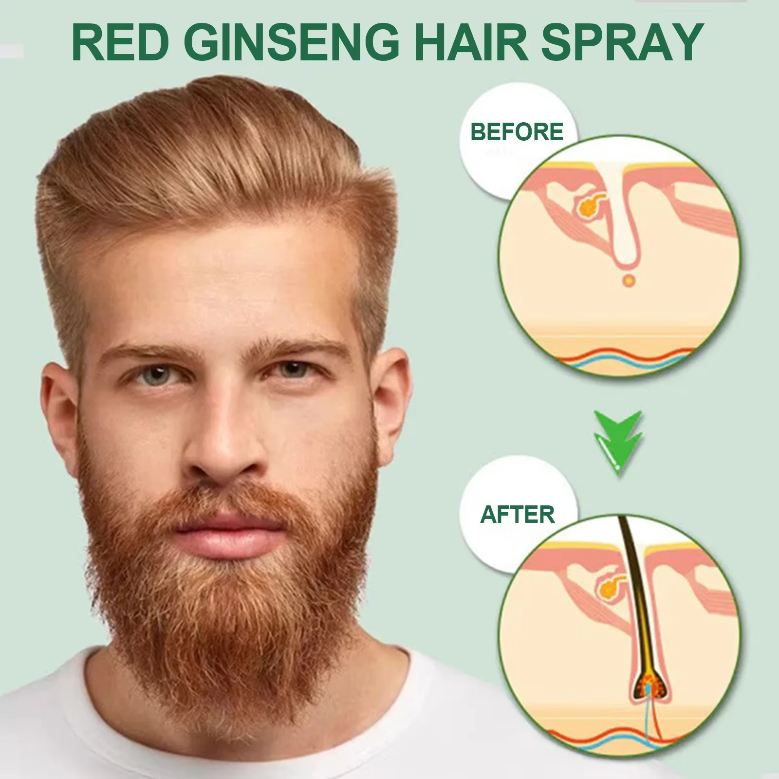 

Hair Growth Serum Spray Red Ginseng Repair Baldness Thinning Scalp Treatment Thicken Moisturizing Nourish Anti Hair Loss Essence