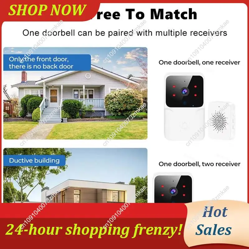 Daily Sale Wireless Wifi Doorbell Tuya Home Doorbell With Camera DC AC Battery Powered Camera Bell Feature