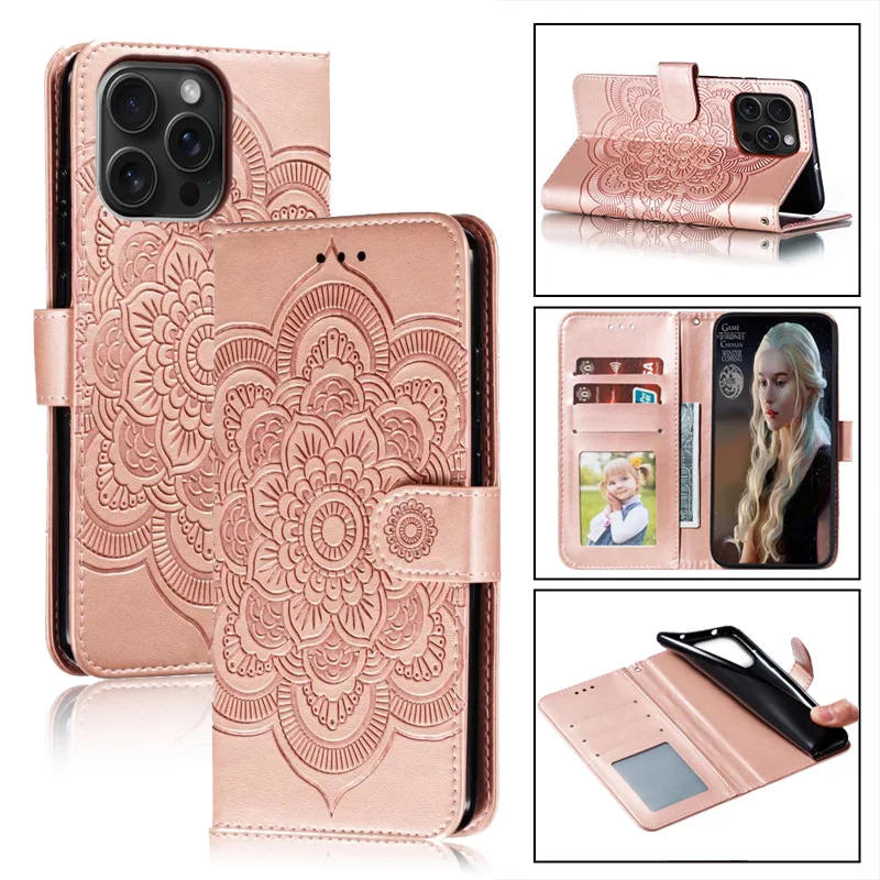 

Кожаный защитный чехол для iPhone 15 14 13 12 Mini 11 Pro Max X XR XS Max 6 6s Plus, водонепроницаемый чехол-бумажник с подставкой и водонепроницаемым чехлом Datura