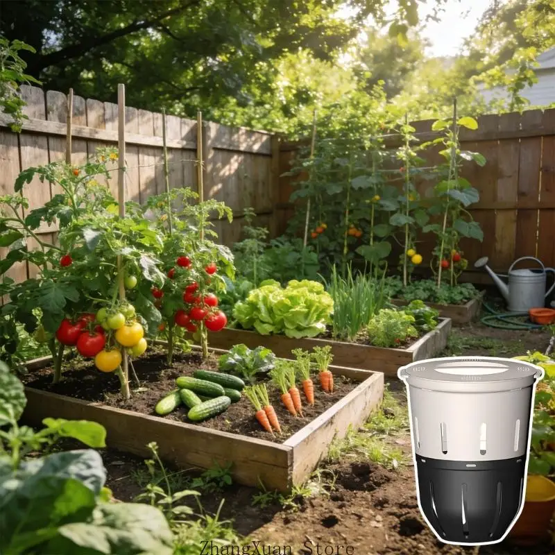 Anfängerfreundliche Zersetzungsbox wandelt Abfall in angereicherte Gartenerde 3XUF um – Detail 2