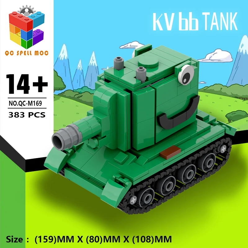 QICAI Creative MOC Tank Animation Soviet IS-44 Brother Pack