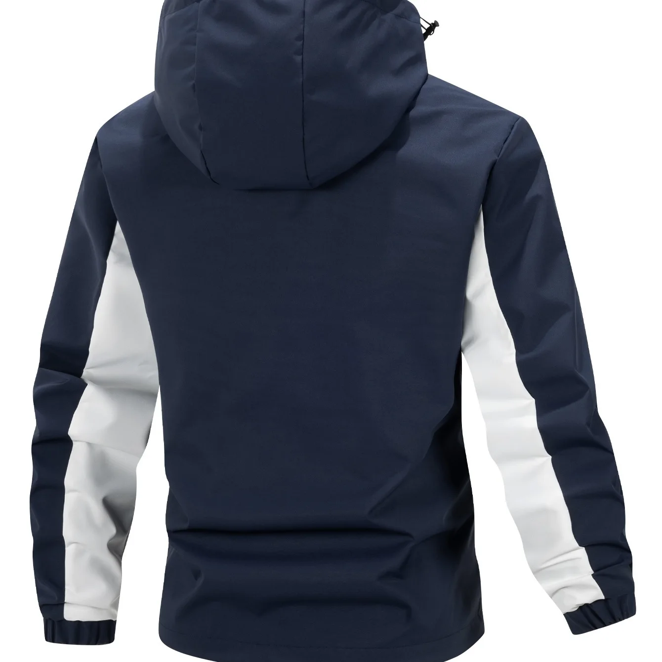 Autumn Men Jacket Contrast Color Patchwork Windproof Man Hooded Coat Long Sleeve Pocket Zipper Outdoor Sport Male Outerwear